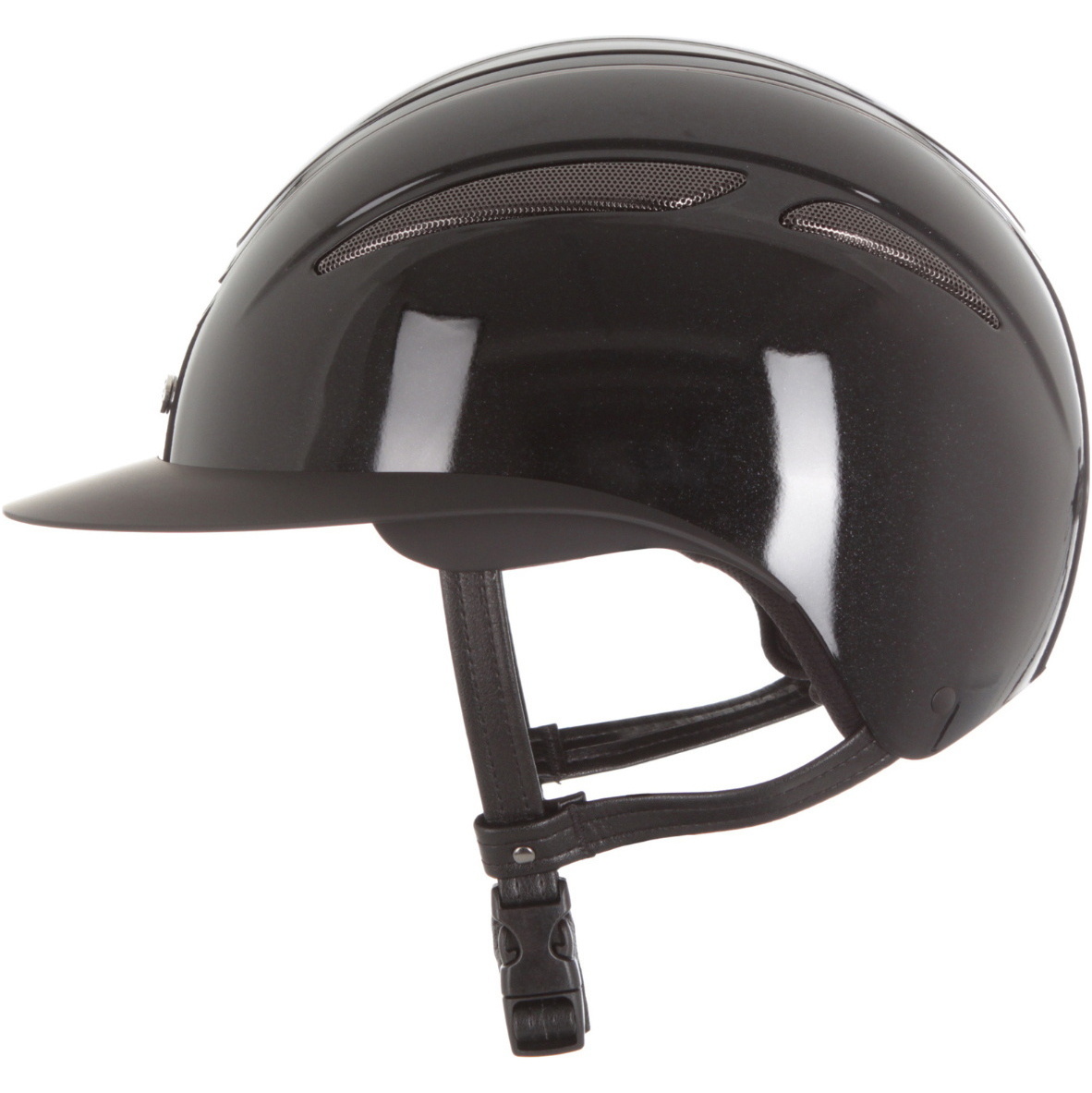 2026 Evoke Unisexe Callisto Wide Peak Chapeau De équitation & Doublure 200362003 - Black / Metallic / Gunmetal